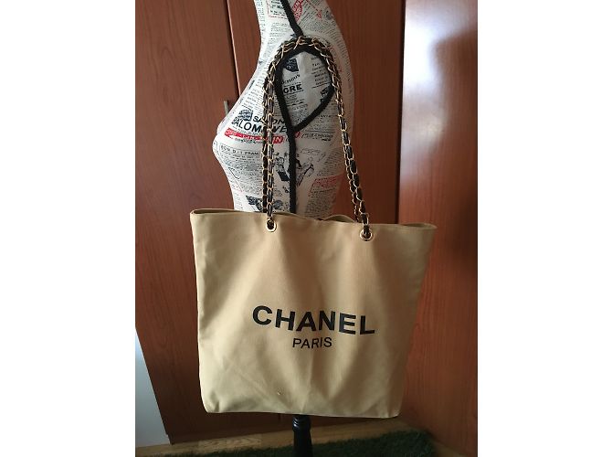 Chanel Cabas Beige - vue 4
