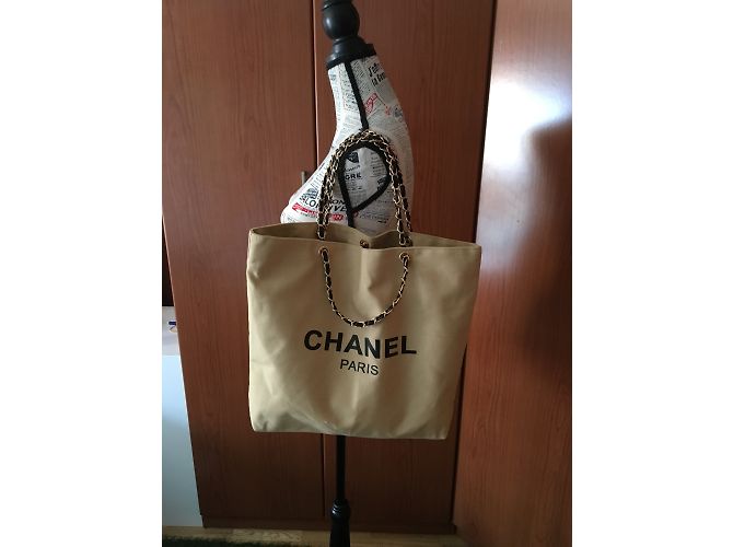 Chanel Cabas Beige - vue 5