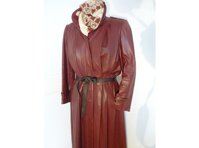 Autre Marque Sciarpa quadrata in seta Michèle Morgan beige marrone ruggine Multicolore - vista 3