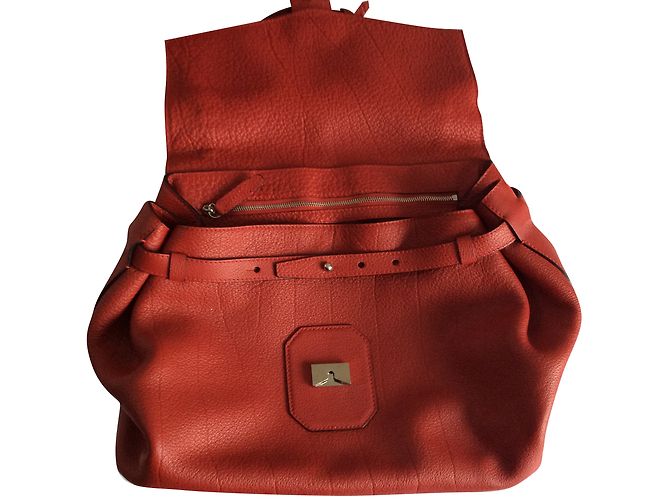 Borsa a mano Lancel Charlie in pelle rossa Rosso - vista 2