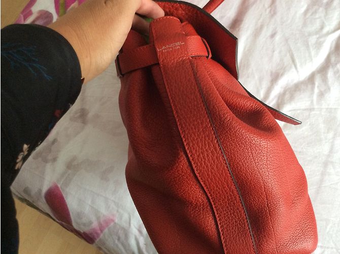 Borsa a mano Lancel Charlie in pelle rossa Rosso - vista 4