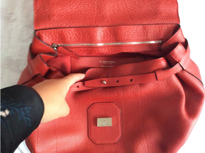 Borsa a mano Lancel Charlie in pelle rossa Rosso - vista 5