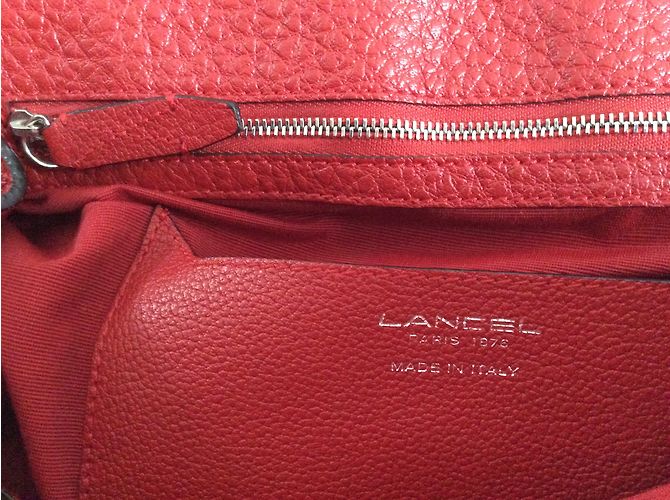 Borsa a mano Lancel Charlie in pelle rossa Rosso - vista 7