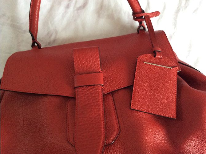 Borsa a mano Lancel Charlie in pelle rossa Rosso - vista 9