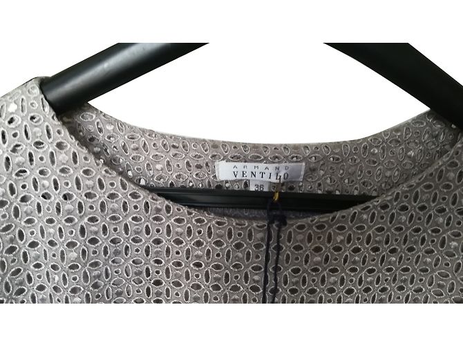 Vestido Armand Ventilo de seda y algodón con flores gris Plata - vista 2