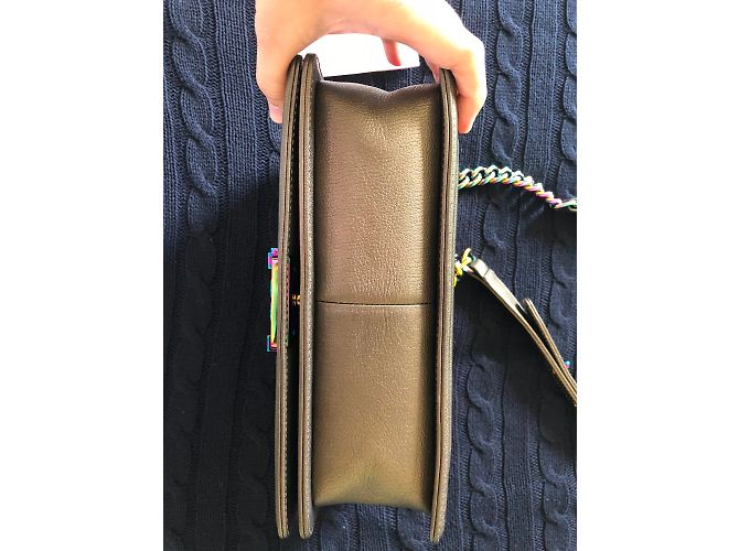 Borsa Chanel Bronze Mermaid Boy in Old medium e Rainbow Hardware Bronzo - vista 12