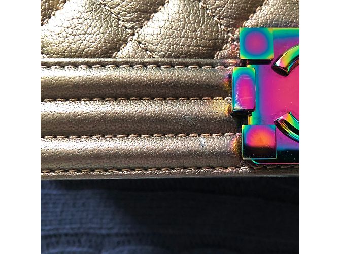 Borsa Chanel Bronze Mermaid Boy in Old medium e Rainbow Hardware Bronzo - vista 6