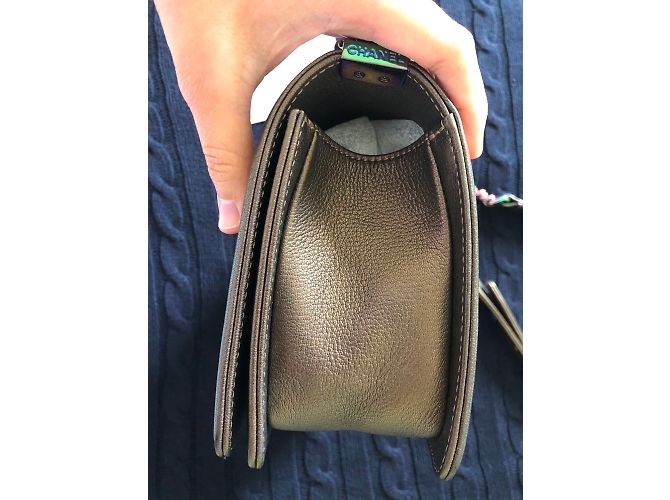 Borsa Chanel Bronze Mermaid Boy in Old medium e Rainbow Hardware Bronzo - vista 7
