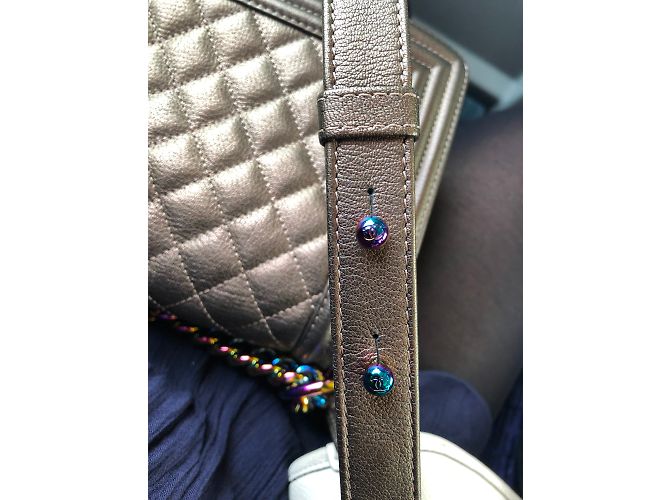 Borsa Chanel Bronze Mermaid Boy in Old medium e Rainbow Hardware Bronzo - vista 8