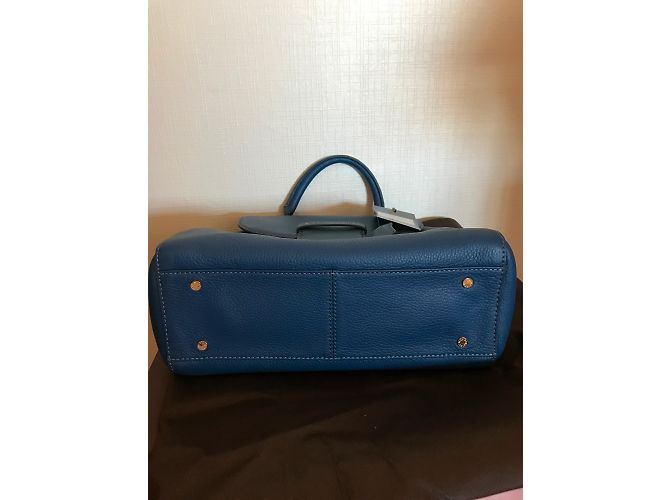 Mac Douglas Romy Handbag Blue Grained Leather - view 4