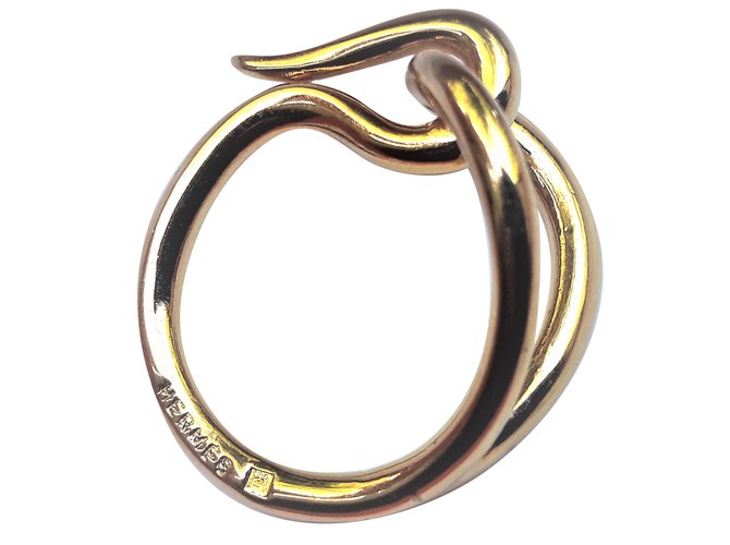 Hermès Bufandas de seda Dorado - vista 2