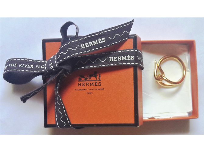 Hermès Bufandas de seda Dorado - vista 3