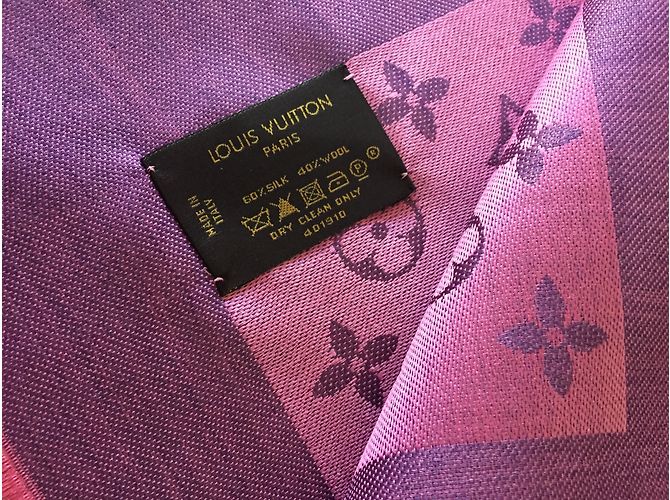 Sciarpa Louis Vuitton Fucsia in Lana - vista 2