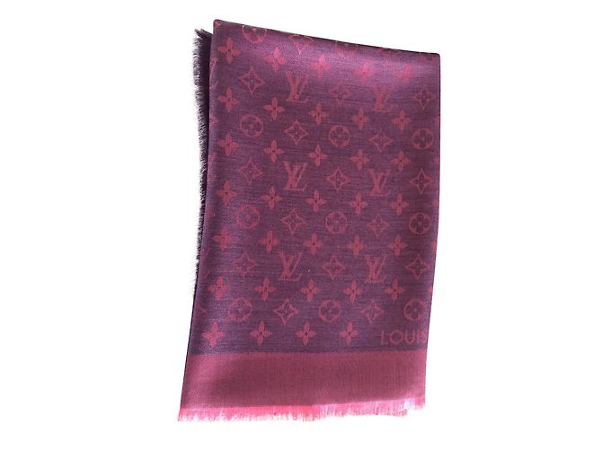 Sciarpa Louis Vuitton Fucsia in Lana - vista 4