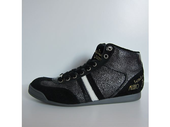 Serafini Sneaker aus grauem Metallic Leder - Ansicht 3