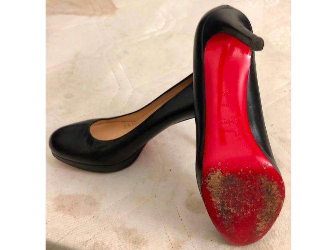 Décolleté Christian Louboutin in pelle nera Nero - vista 4