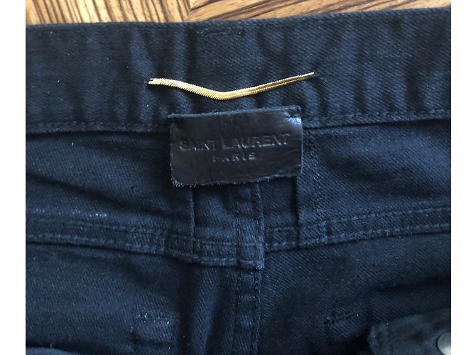 Jeans Saint Laurent con estampado de estrellas negras Negro - vista 3