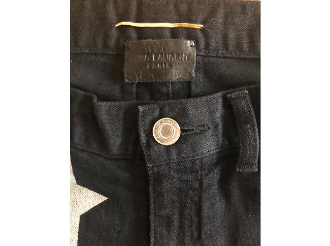 Jeans Saint Laurent con estampado de estrellas negras Negro - vista 5