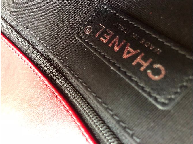 Chanel Boy neues Medium Rot - Ansicht 5