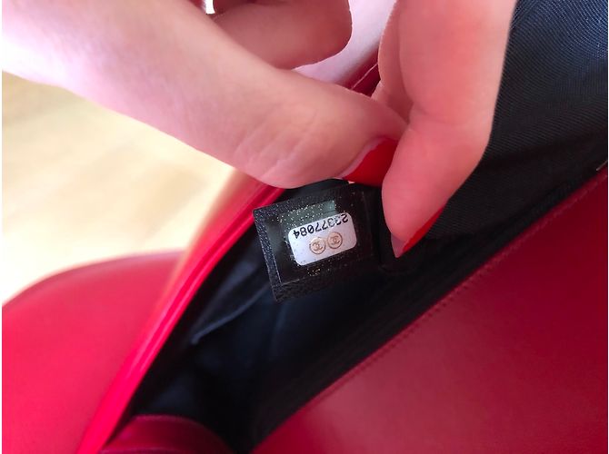 Chanel Boy neues Medium Rot - Ansicht 6