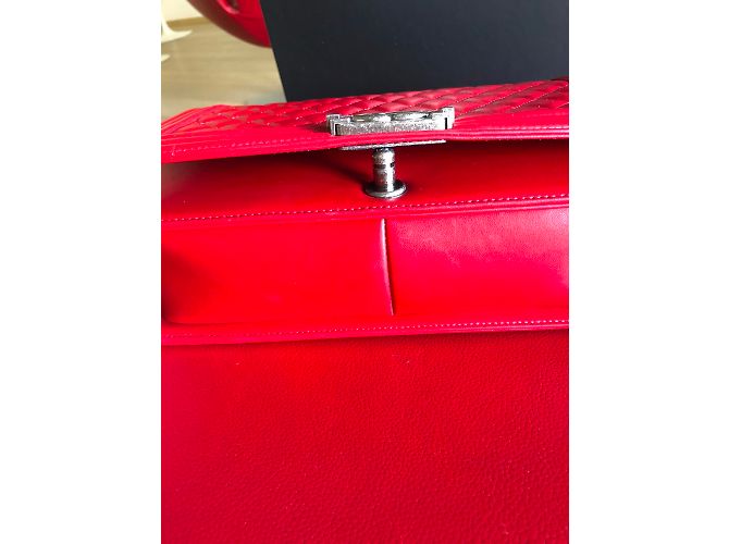 Chanel Boy neues Medium Rot - Ansicht 7