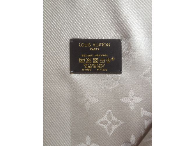 Bufanda del monograma de Louis Vuitton Beige - vista 3