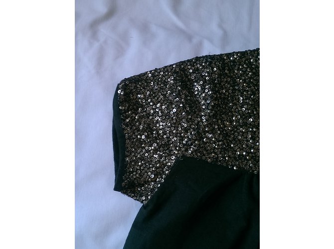 Abito Bash in cotone e paillettes kaki Cachi - vista 6