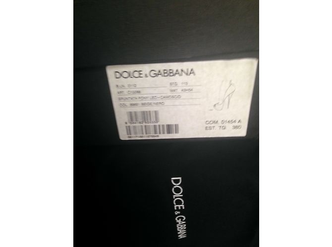 Décolleté Dolce & Gabbana Leo + Camoscio Pelle Beige Nero Multicolore - vista 7