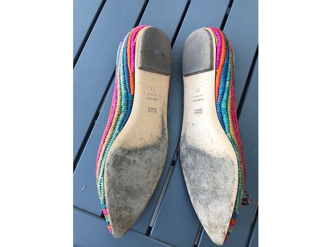 Autre Marque Sapatilhas de ballet multicoloridas em corda Multicor - vista 2