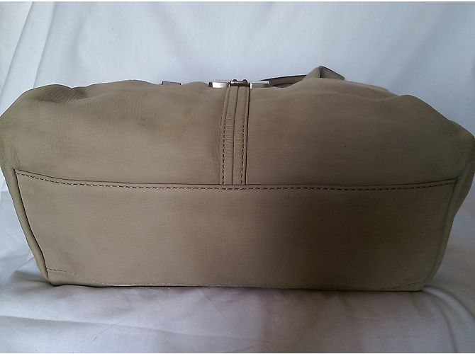 Borsa Hugo Boss in pelle beige - vista 10