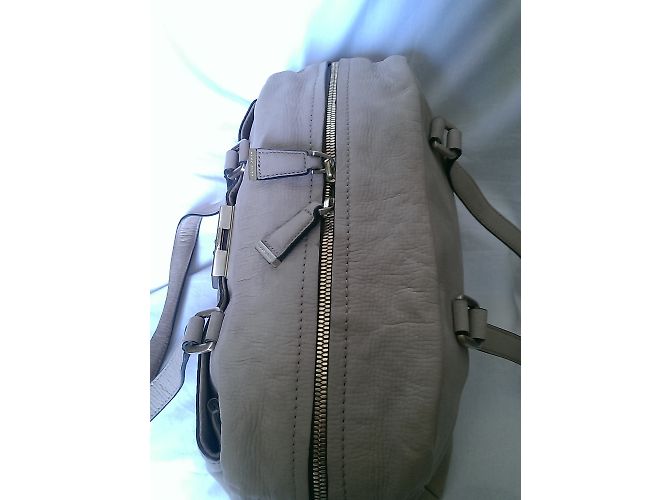 Borsa Hugo Boss in pelle beige - vista 15