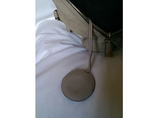 Borsa Hugo Boss in pelle beige - vista 5