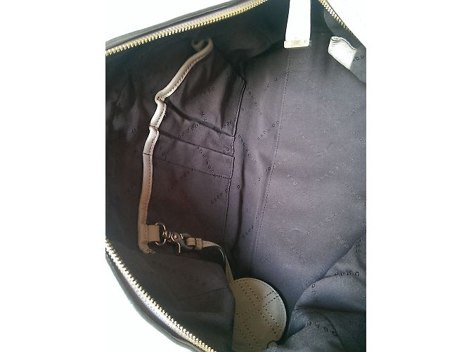 Borsa Hugo Boss in pelle beige - vista 7