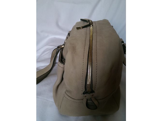 Borsa Hugo Boss in pelle beige - vista 9