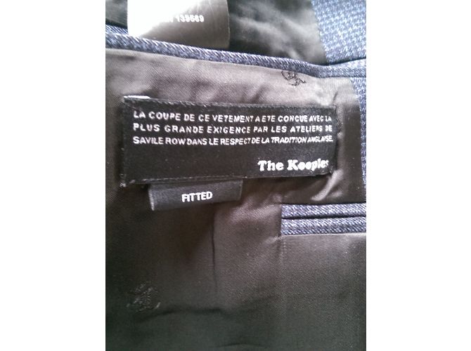 The Kooples Blue Wool Houndstooth Suit - view 4