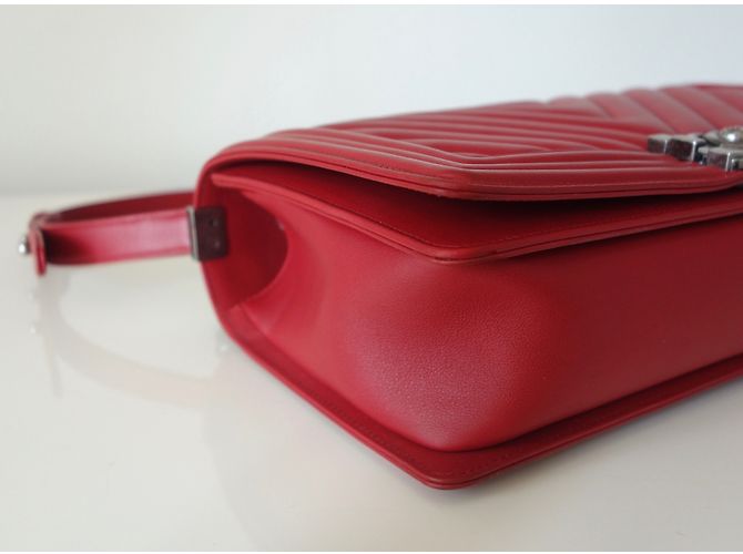 SAC CHANEL BOY CHEVRON ROUGE - vue 15