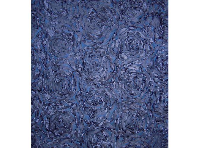 Badgley Mischka Rosette verziertes Seidenkleid Blau - Ansicht 7