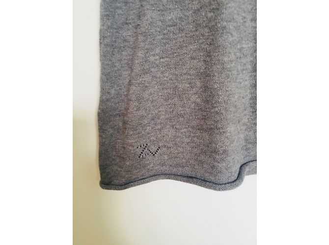 Zadig & Voltaire Soho Baumwollkleid Grau mit Strass - Ansicht 5