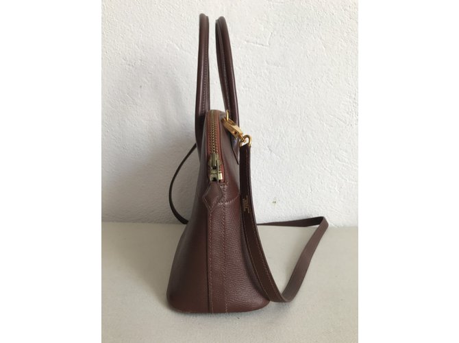 Hermès Mini Bolide Caramelo Chocolate - vista 3