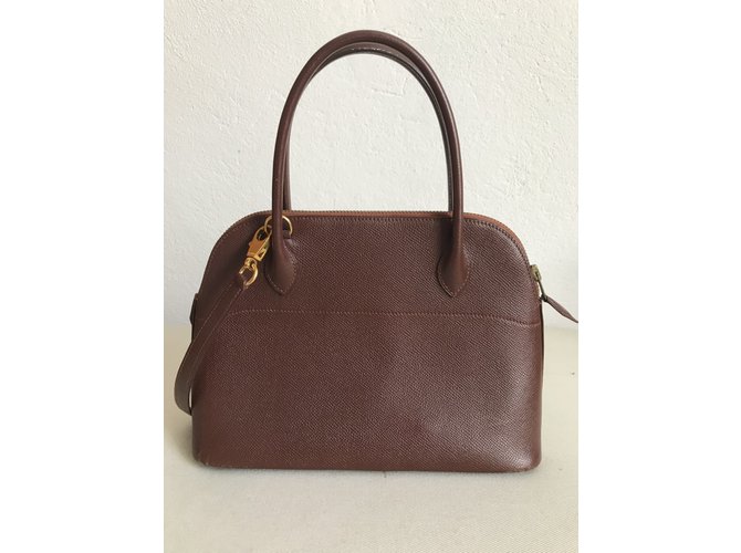 Hermès Mini Bolide Caramelo Chocolate - vista 4
