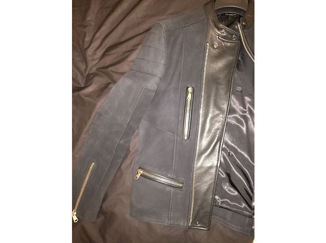 Giacca bomber The Kooples in pelle nera Nero - vista 3