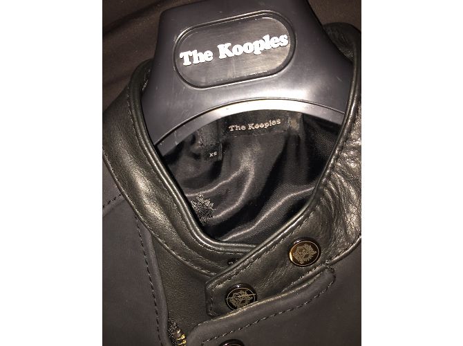 Giacca bomber The Kooples in pelle nera Nero - vista 4