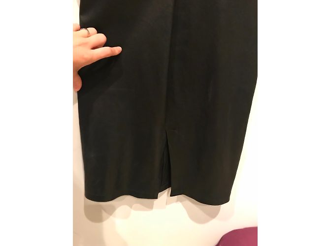 Zapa Kleid aus schwarzem Lammleder - Ansicht 4