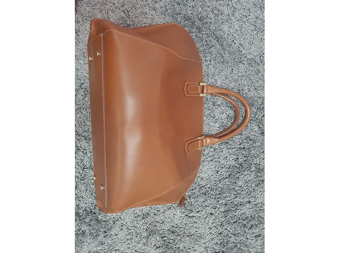 Sac à main Minelli en cuir caramel - vue 3