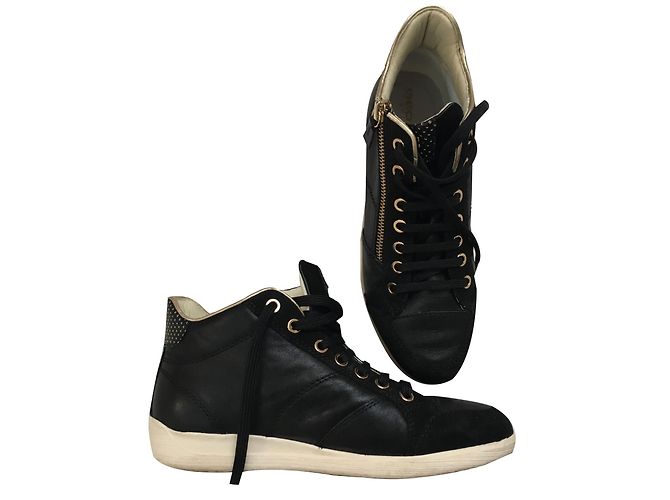 Sneakers Geox in pelle nera Nero - vista 2