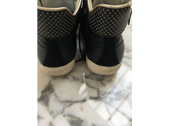 Sneakers Geox in pelle nera Nero - vista 3