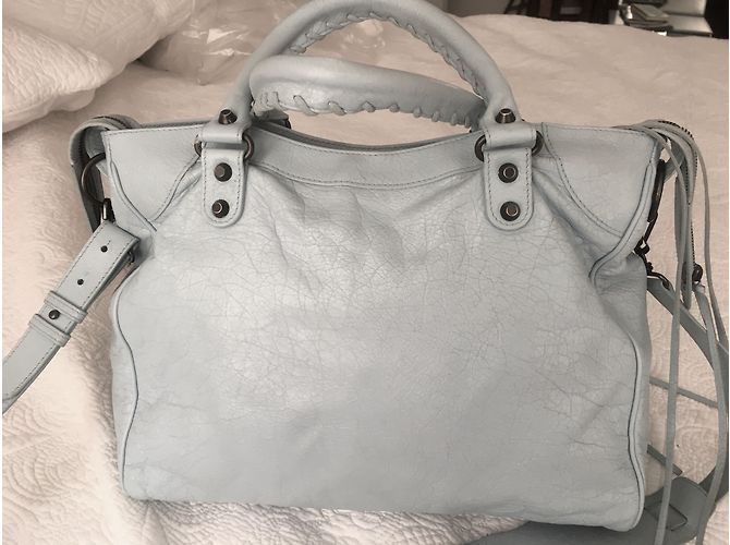 Balenciaga Velo Borsa a mano classica azzurro pelle Blu - vista 11