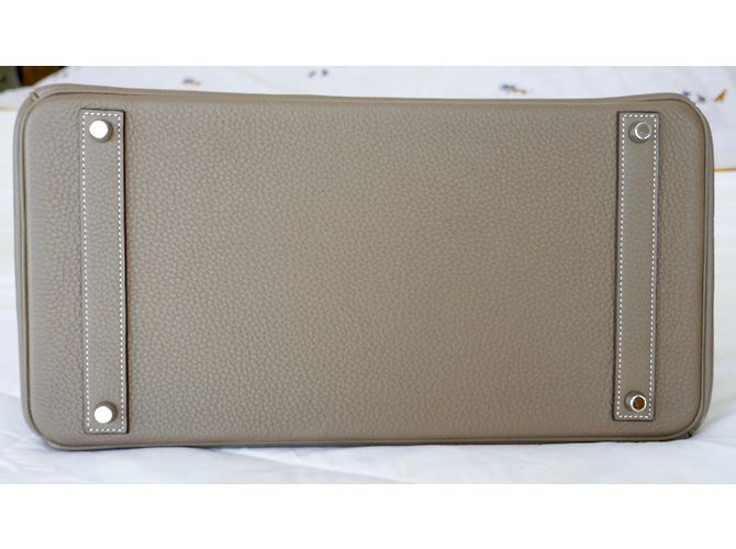 Hermès Birkin 40 étoupe Beige - vista 5