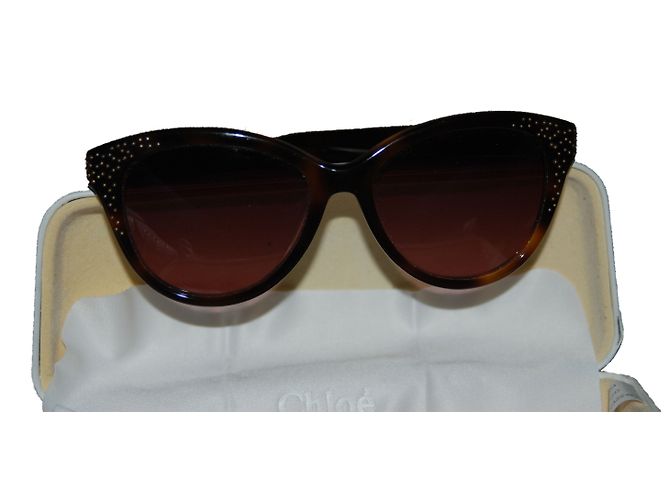 Occhiali da sole Chloé marroni in plastica Marrone - vista 2
