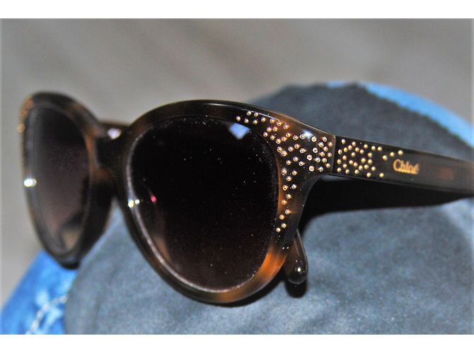Occhiali da sole Chloé marroni in plastica Marrone - vista 6